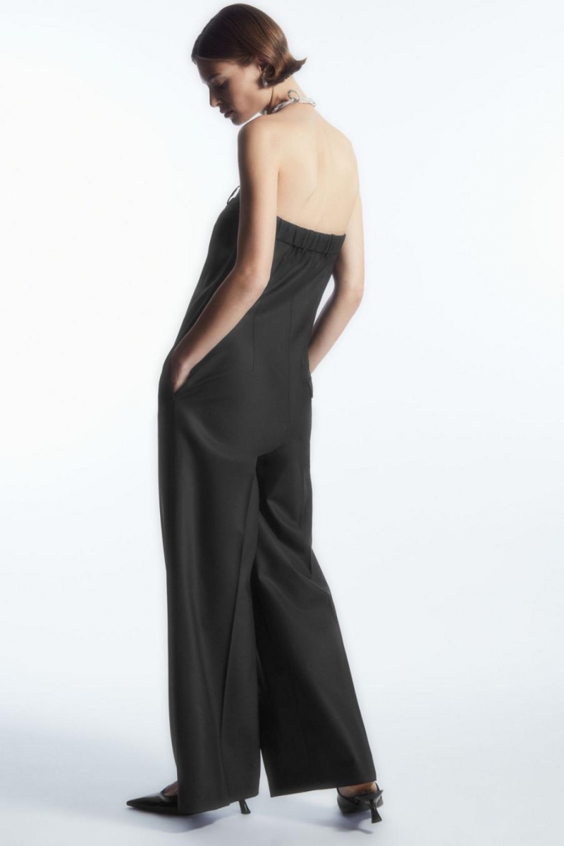 Mono COS Strapless Lana Tailored Mujer Negros | 02387FOHG