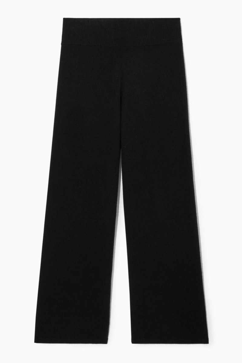 Pantalones COS Anchos-leg Pure Cashmere Mujer Negros | 37549BADL