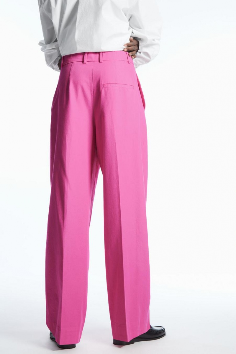 Pantalones COS Anchos-leg Tailored Mujer Rosas Claro | 34962ZSUN