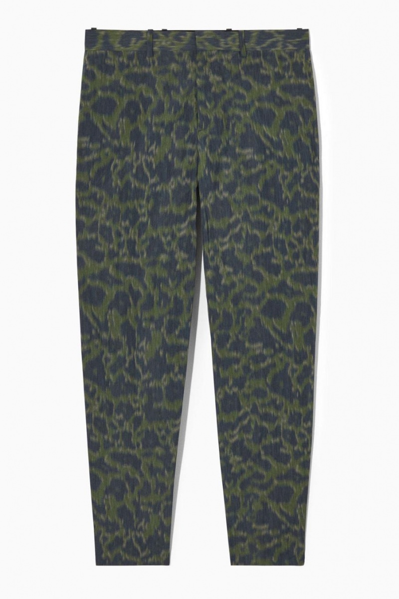 Pantalones COS Animal-jacquard - Directo Hombre Kaki Verdes Claro | 19384ASLZ