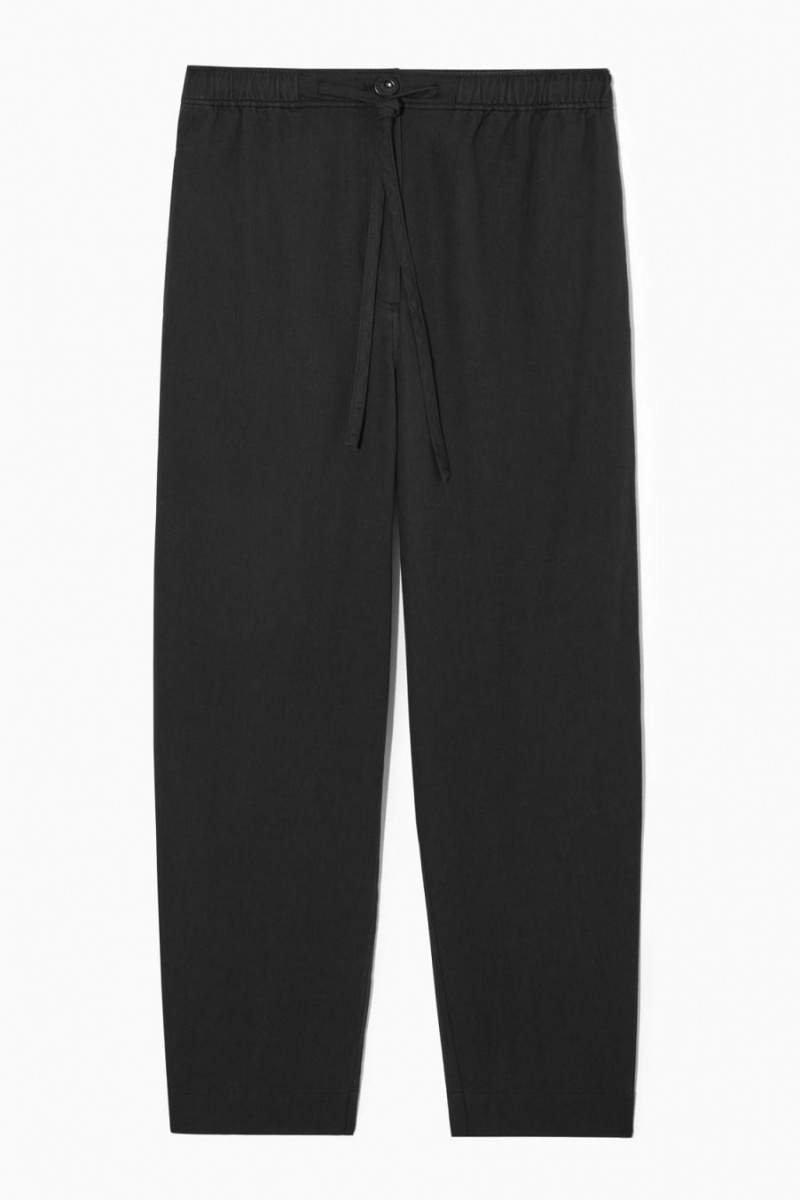 Pantalones COS Barrel-leg Drawstring Mujer Negros | 20459HRAK