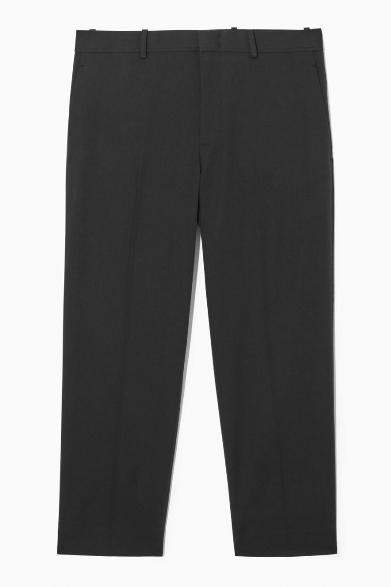 Pantalones COS Cropped Directo-leg Twill Hombre Negros | 16083OLUJ