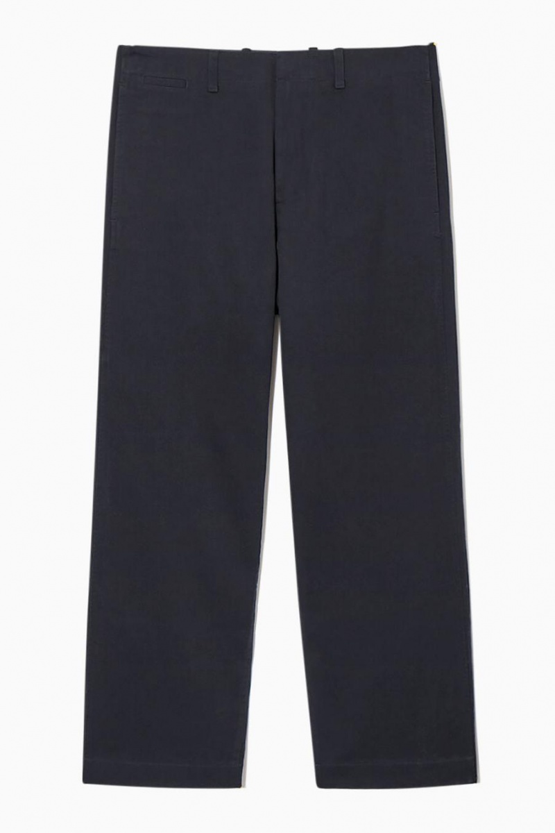 Pantalones COS Directo-leg Relaxed Utility Hombre Azul Marino | 68359CWIR