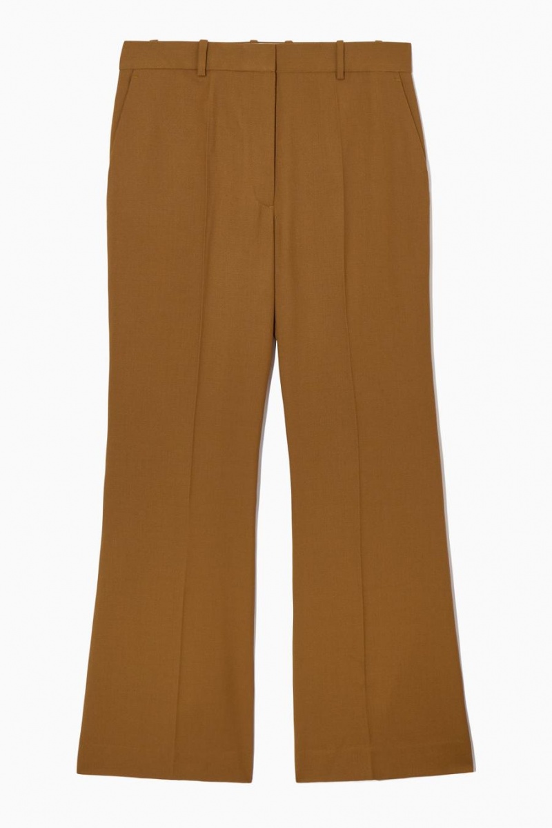 Pantalones COS Flared Lana Mujer Marrom | 15943VLMB