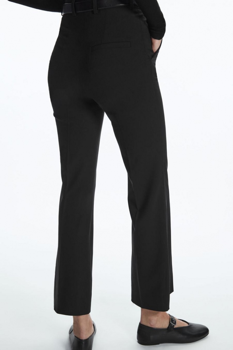 Pantalones COS Flared Lana Mujer Negros | 97145NTHL