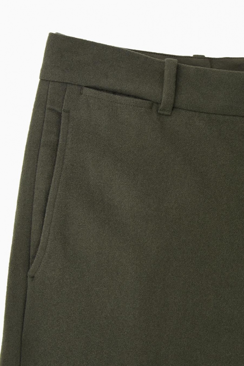 Pantalones COS Lana-blend Relaxed Tailored Hombre Verdes Oscuro | 60718YLAT