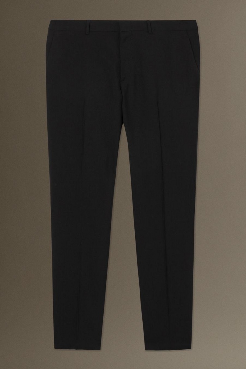 Pantalones COS Lana-hopsack - Slim Hombre Negros | 79143KDET