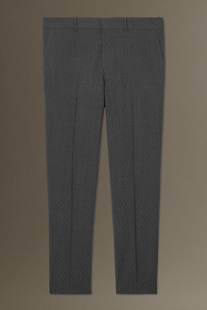 Pantalones COS Lana-jacquard - Slim Hombre Grises | 24615JYQB