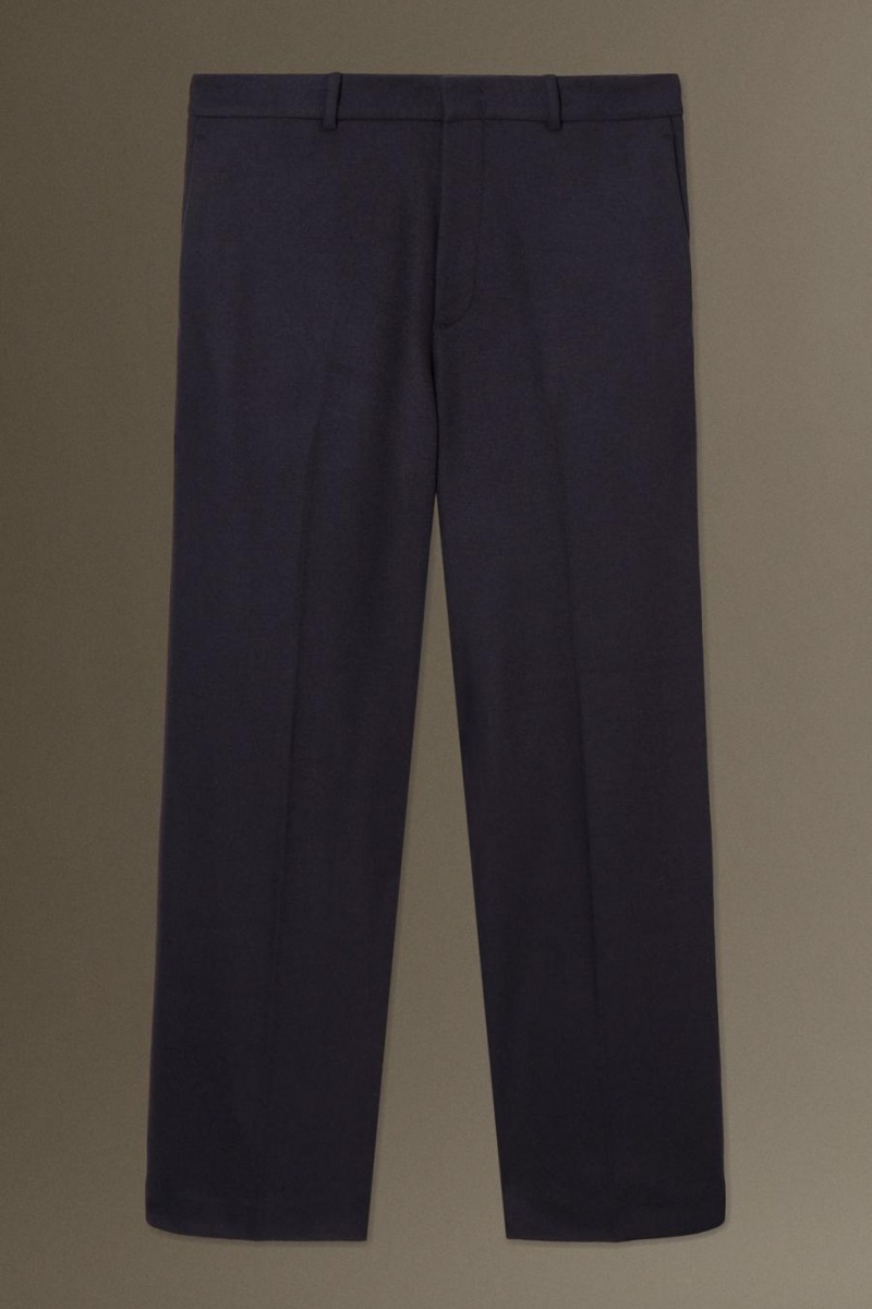 Pantalones COS Lana-jersey - Directo Hombre Azul Marino | 95378VGDE