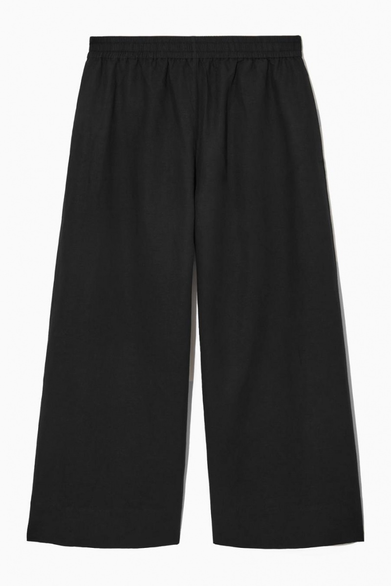 Pantalones COS Linen-blend Culottes Mujer Negros | 36270IAYB