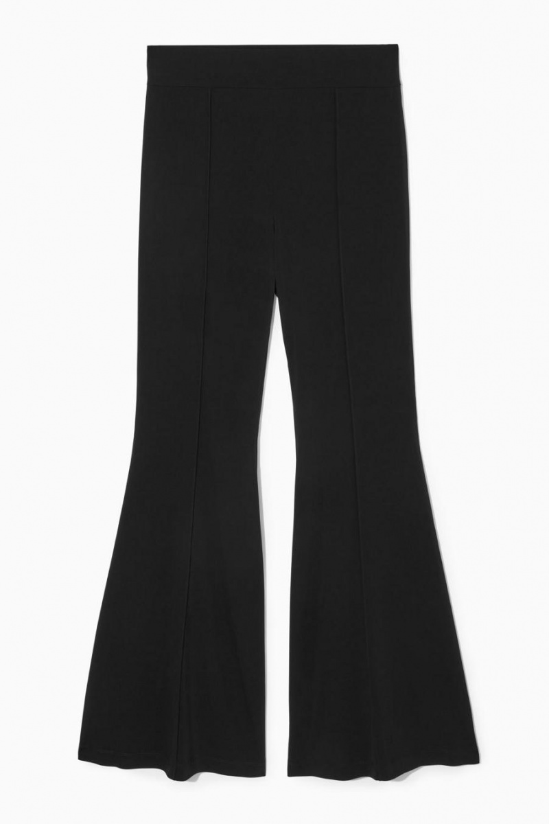 Pantalones COS Pintucked Flared Mujer Negros | 86190DWVY