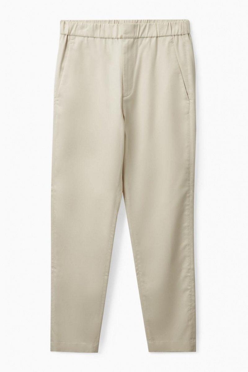 Pantalones COS Regular-fit Tapered Hombre Beige | 13495WJDA