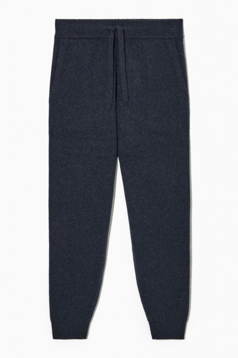 Pantalones COS Relaxed-fit Pure Cashmere Hombre Azul Marino | 41369CKOF