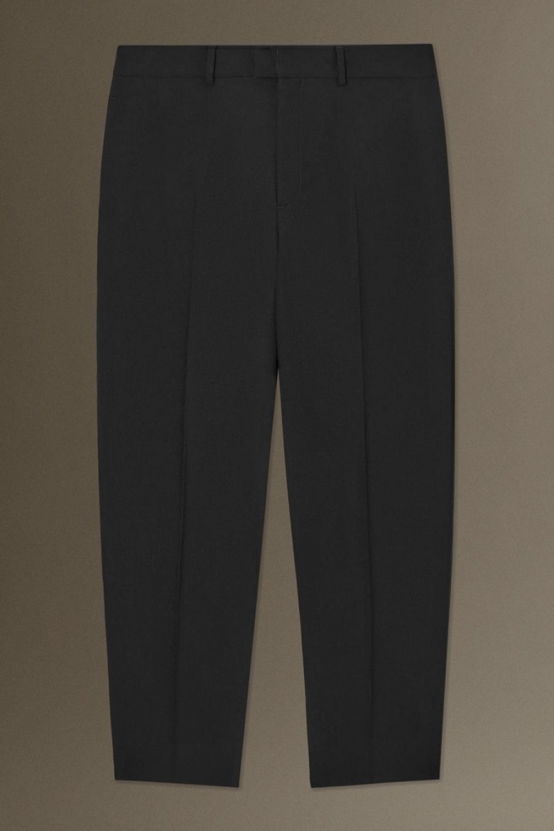 Pantalones COS Tailored Lana-hopsack - Directo Hombre Negros | 09271DGIR