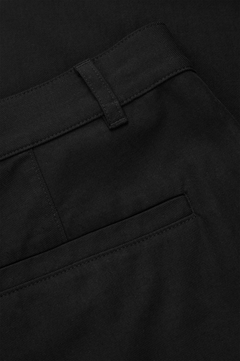 Pantalones COS Tapered Lana Chinos Hombre Negros | 91786PSXE