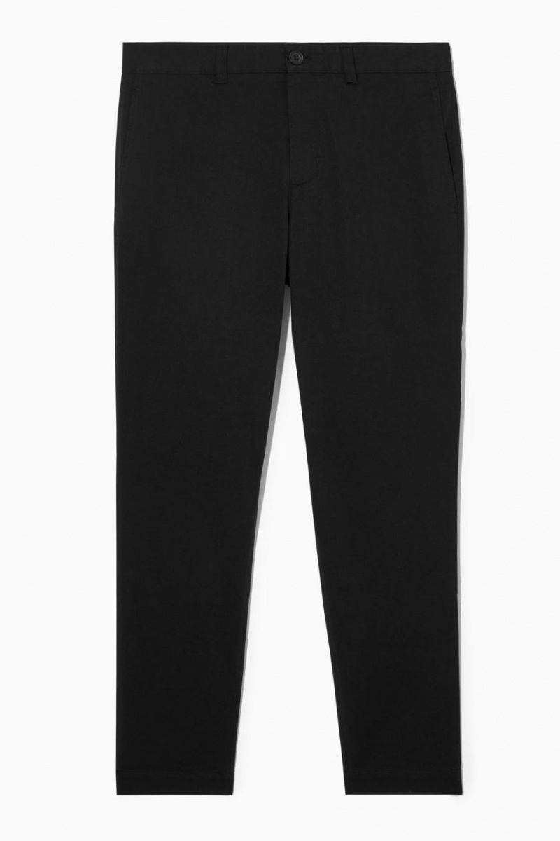 Pantalones COS Tapered Twill Chinos Hombre Negros | 03496QVDS