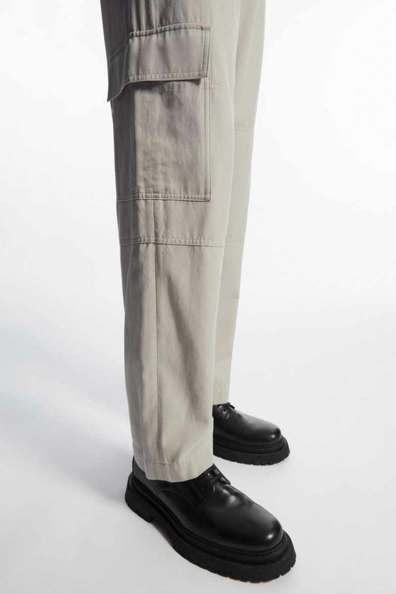 Pantalones COS Tapered Utility Hombre Grises | 89506NKUA