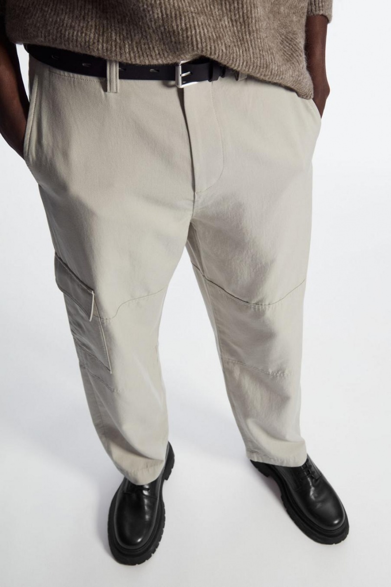 Pantalones COS Tapered Utility Hombre Grises | 89506NKUA