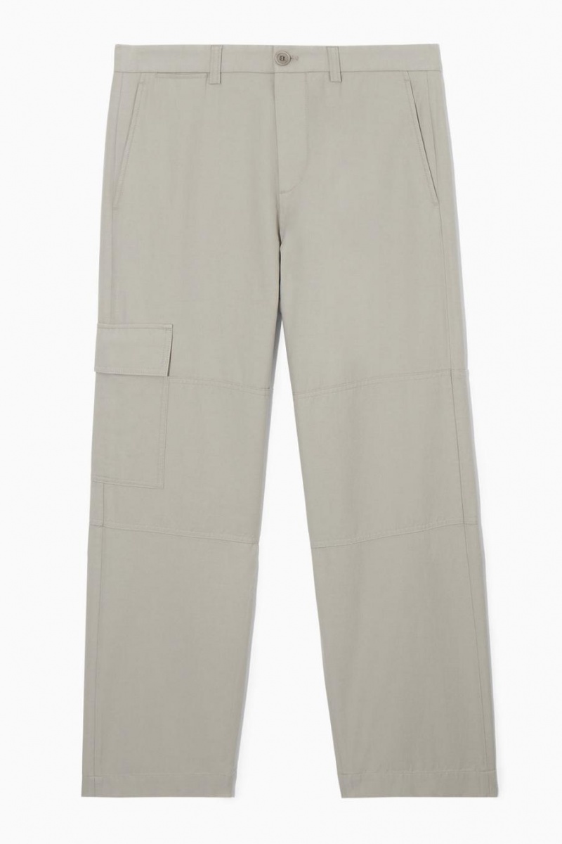 Pantalones COS Tapered Utility Hombre Grises | 89506NKUA