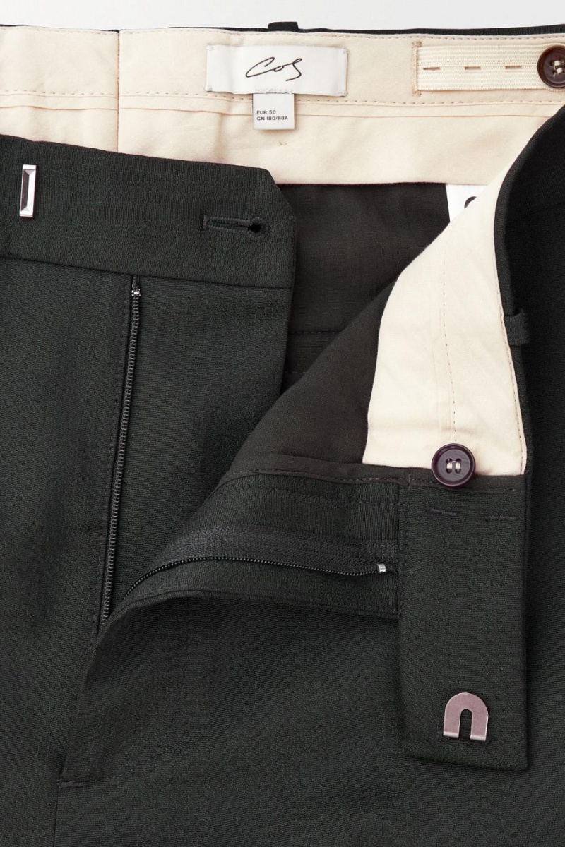 Pantalones COS The Lana Tuxedo Hombre Verdes Oscuro | 31574XTIC