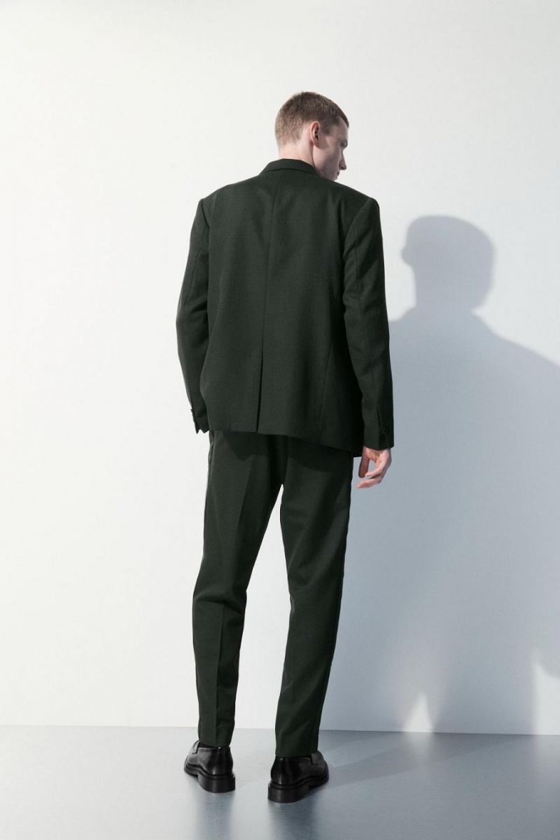 Pantalones COS The Lana Tuxedo Hombre Verdes Oscuro | 31574XTIC