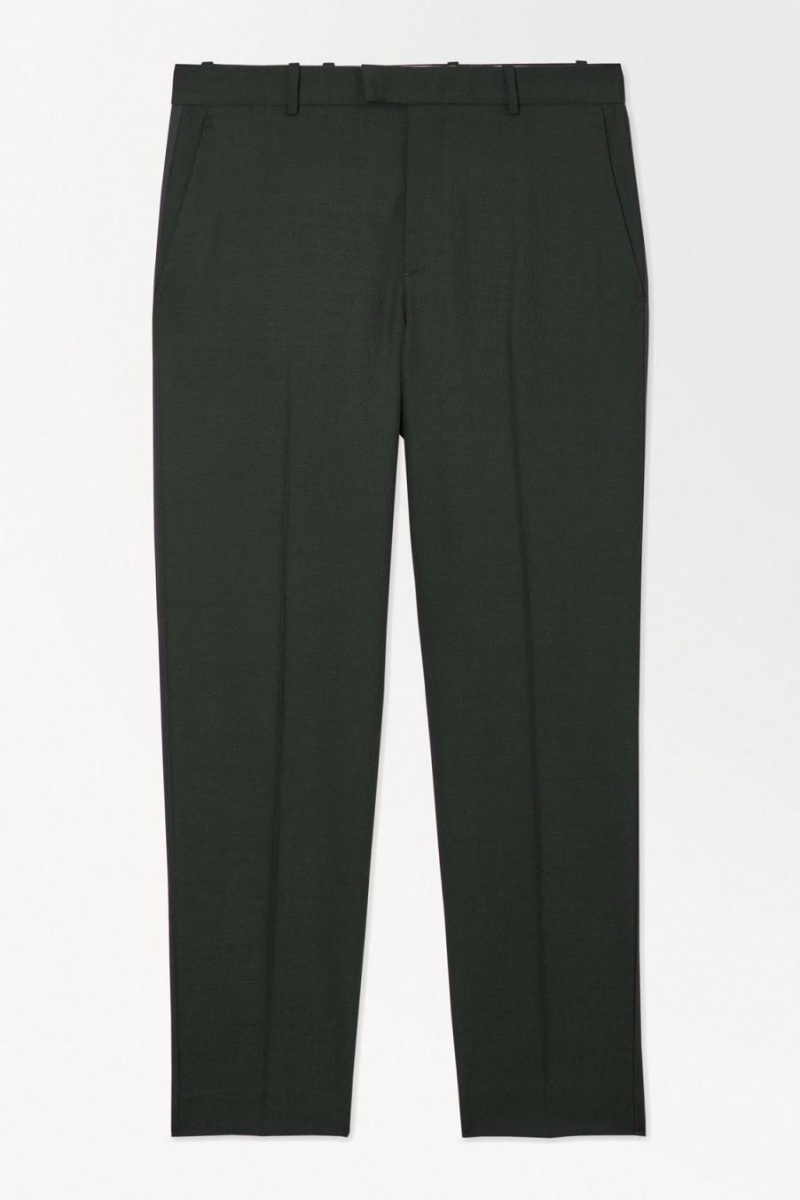 Pantalones COS The Lana Tuxedo Hombre Verdes Oscuro | 31574XTIC