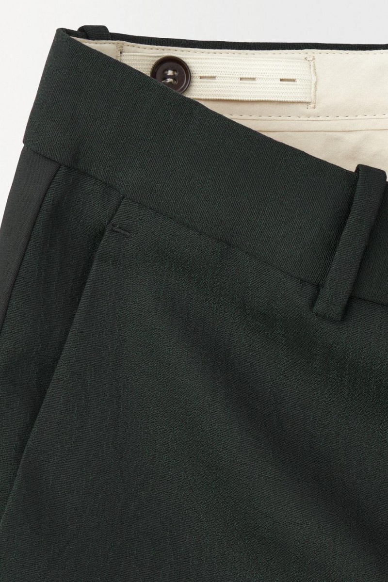 Pantalones COS The Lana Tuxedo Hombre Verdes Oscuro | 31574XTIC