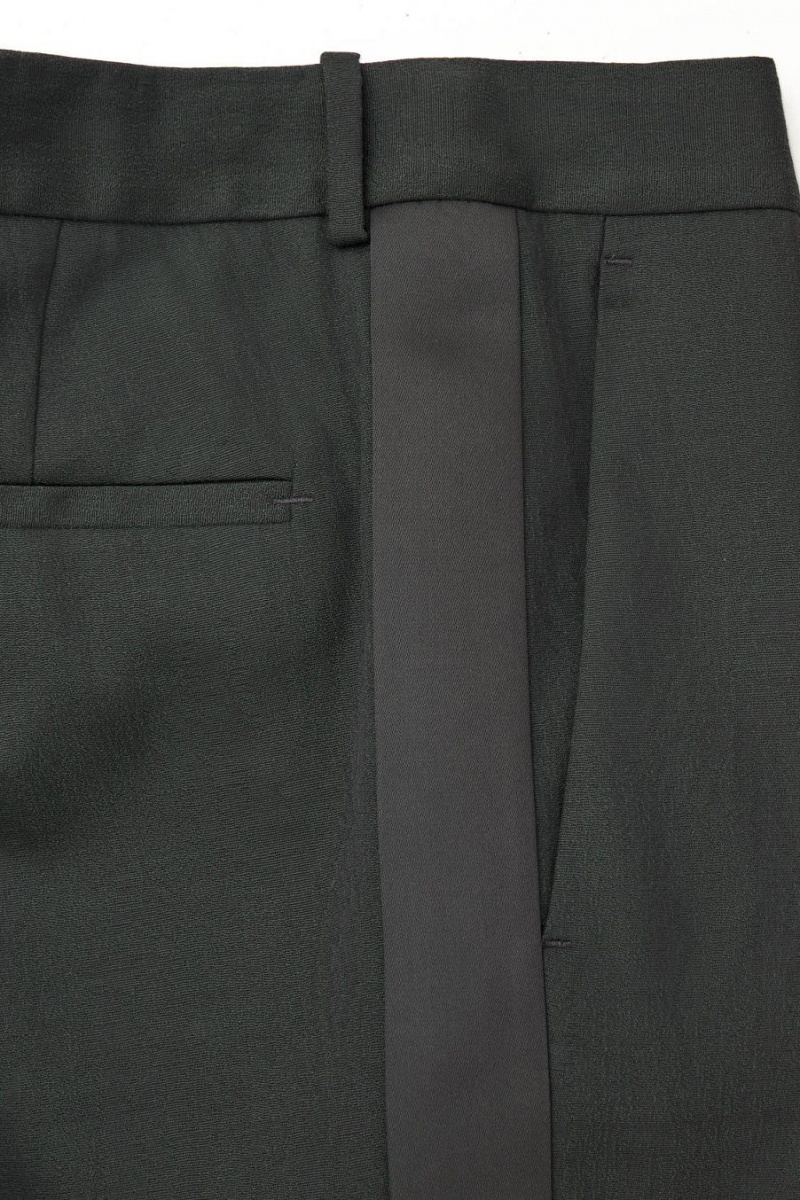 Pantalones COS The Lana Tuxedo Hombre Verdes Oscuro | 31574XTIC