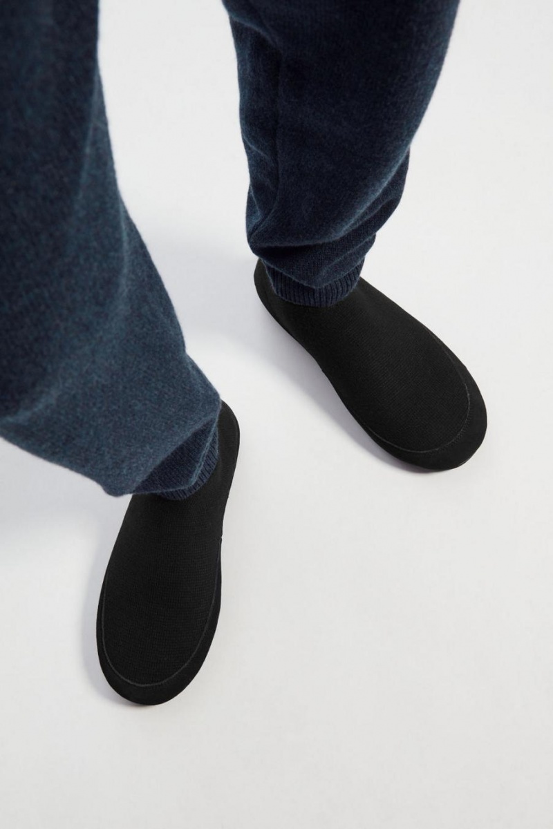 Pantuflas COS Teddy-lined De Punto Hombre Negros | 82051ETUD