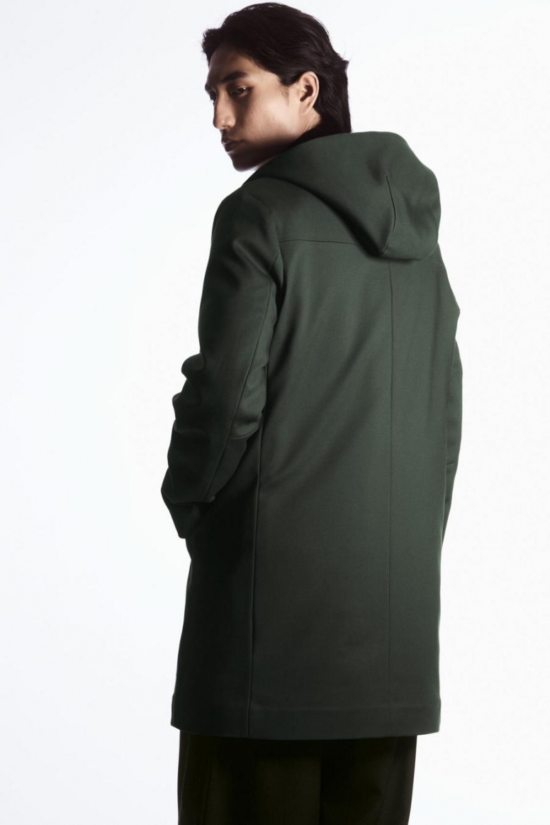 Parka COS Encapuchado Acolchado Hombre Verdes Oscuro | 26074OADH