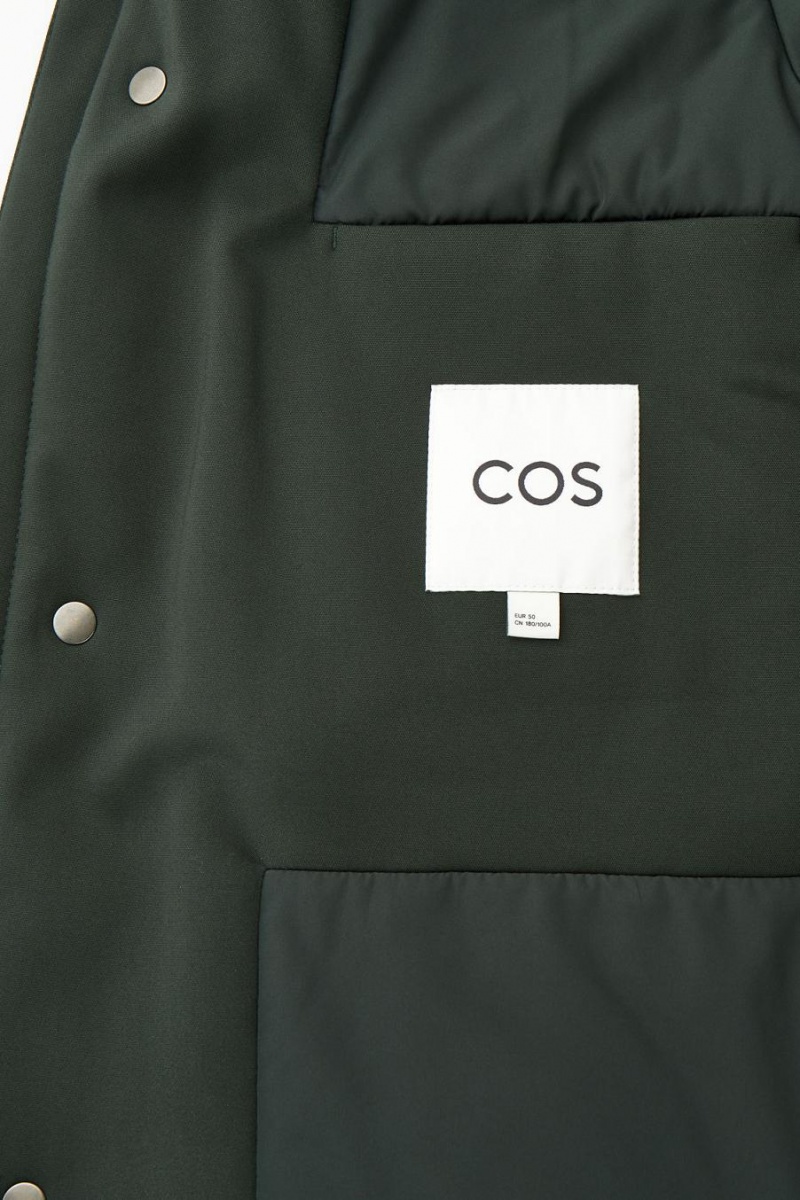 Parka COS Encapuchado Acolchado Hombre Verdes Oscuro | 26074OADH