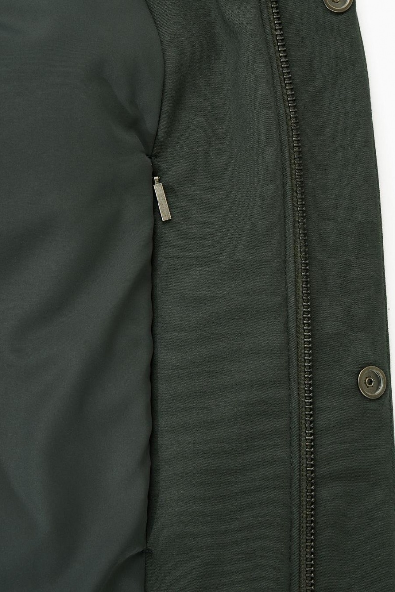 Parka COS Encapuchado Acolchado Hombre Verdes Oscuro | 26074OADH