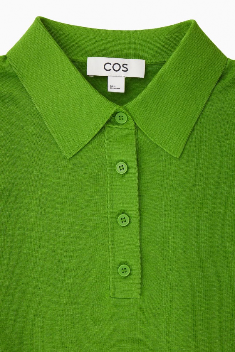 Polo COS De Punto Silk-blend Mujer Verdes | 39075OQKY