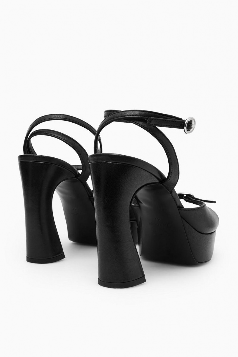 Sandalias COS Buckled Plataforma Mujer Negros | 20549DIKZ