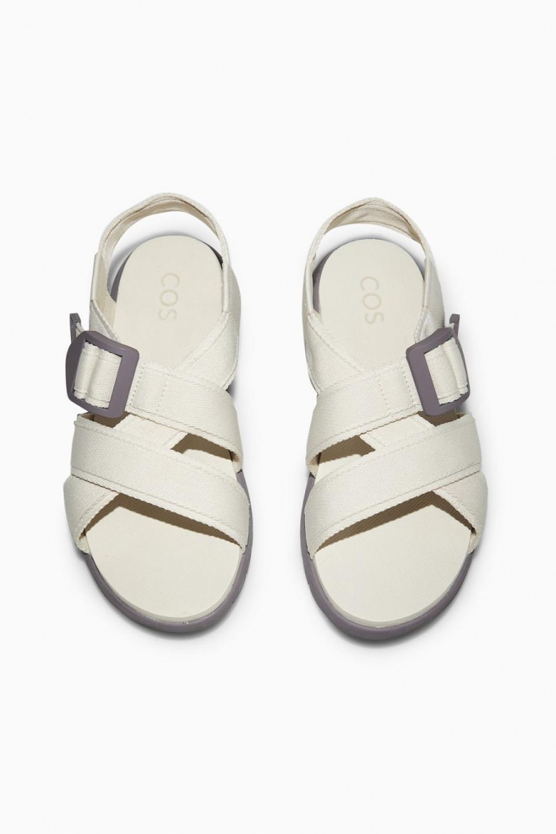 Sandalias COS Multi-strap Hombre Beige Claro | 74923DNJE