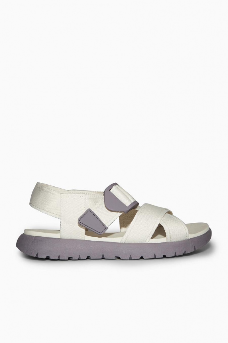 Sandalias COS Multi-strap Hombre Beige Claro | 74923DNJE