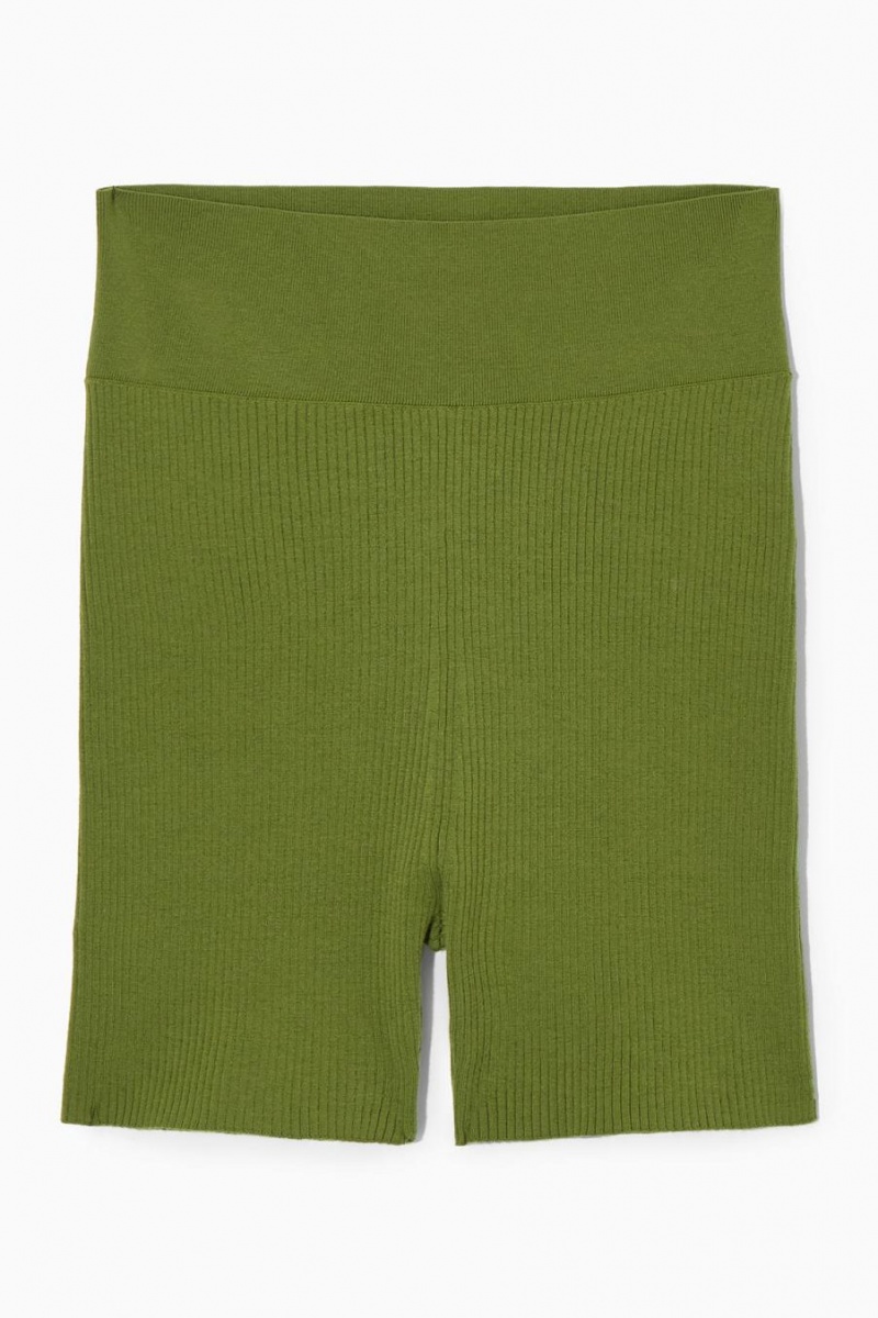 Short COS Acanalado-knit Merino Lana Mujer Verdes | 23487UERO