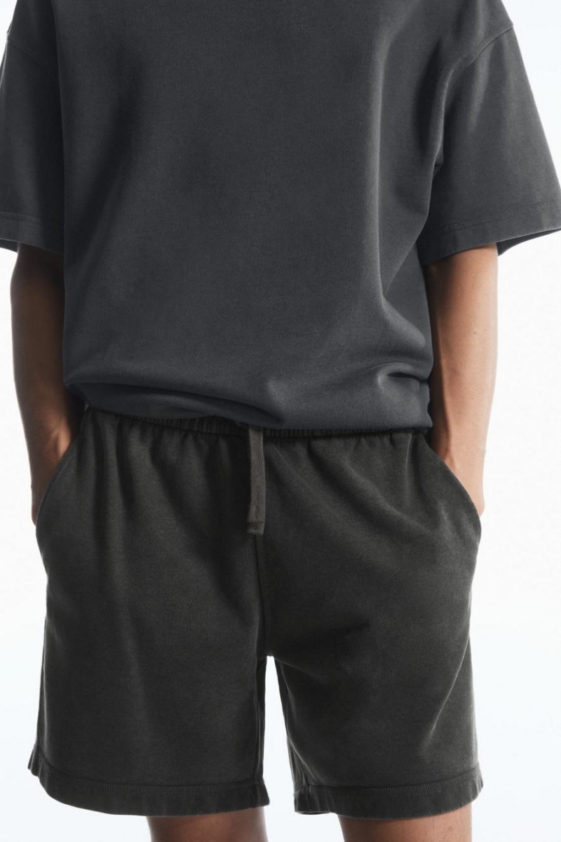 Short COS Jersey Drawstring Hombre Negros | 04615TWGD