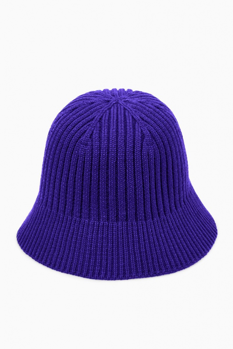 Sombrero COS Acanalado Merino Lana Bucket Mujer Azules | 50428GDJV