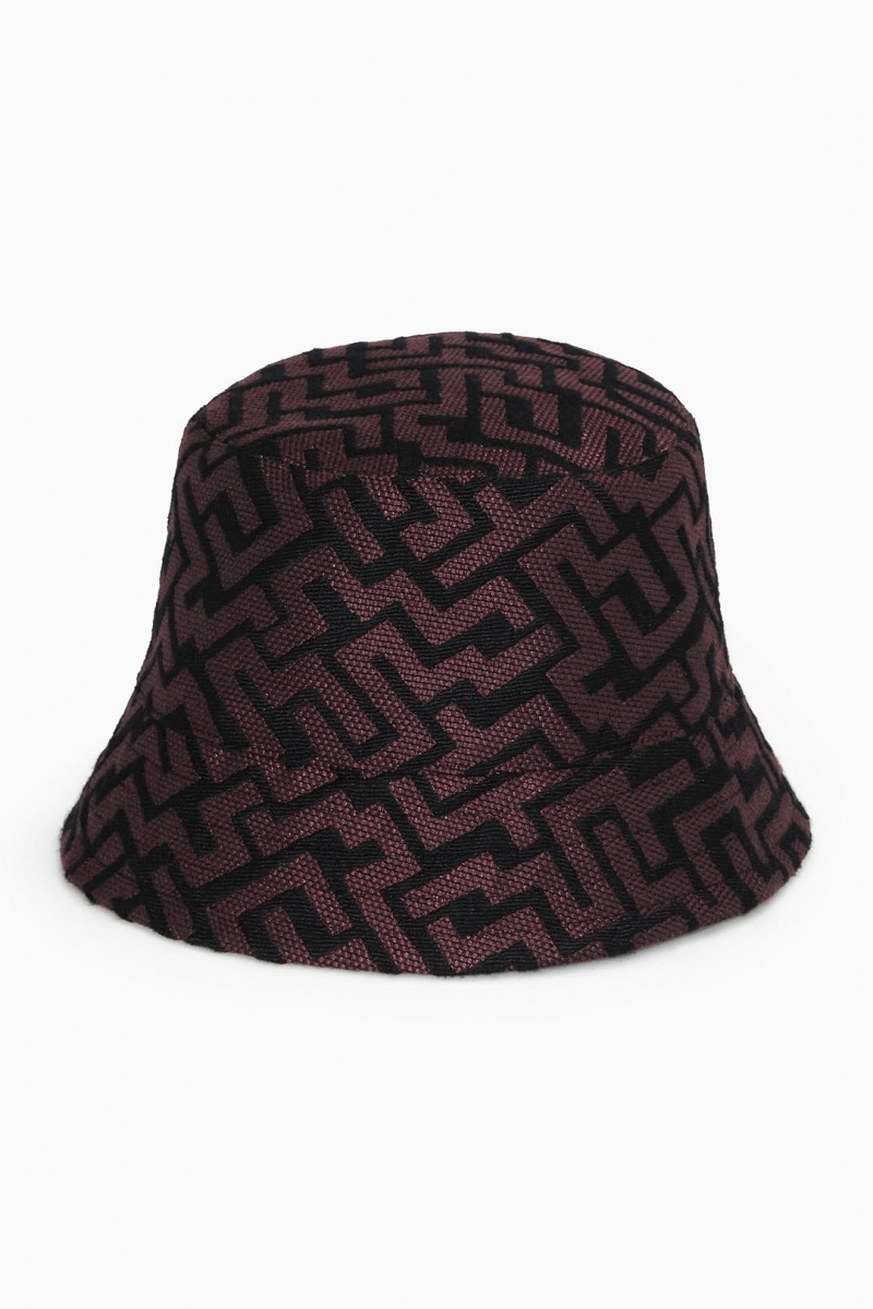 Sombrero COS Reversible Geometric-jacquard Bucket Mujer Marrom Negros | 96415OLTP