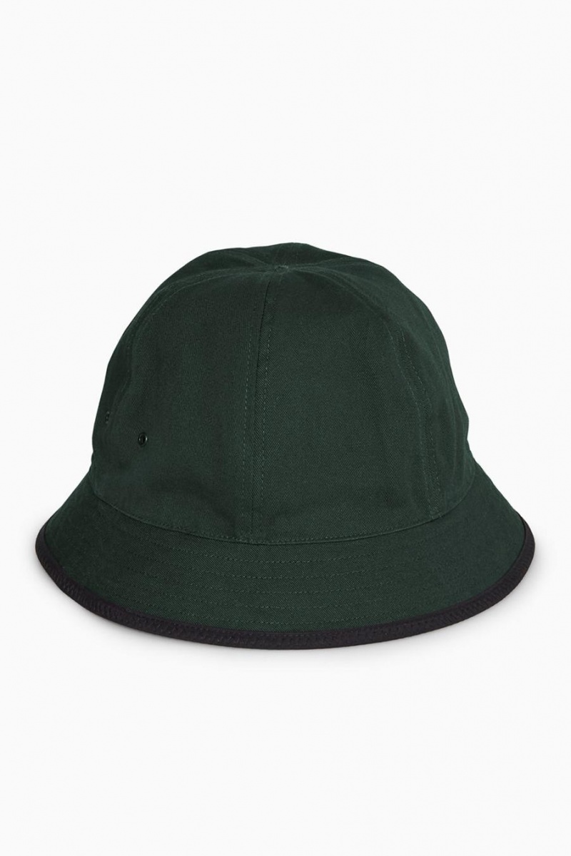 Sombrero COS Reversible Nylon Bucket Hombre Negros Verdes Oscuro | 86512CUWB