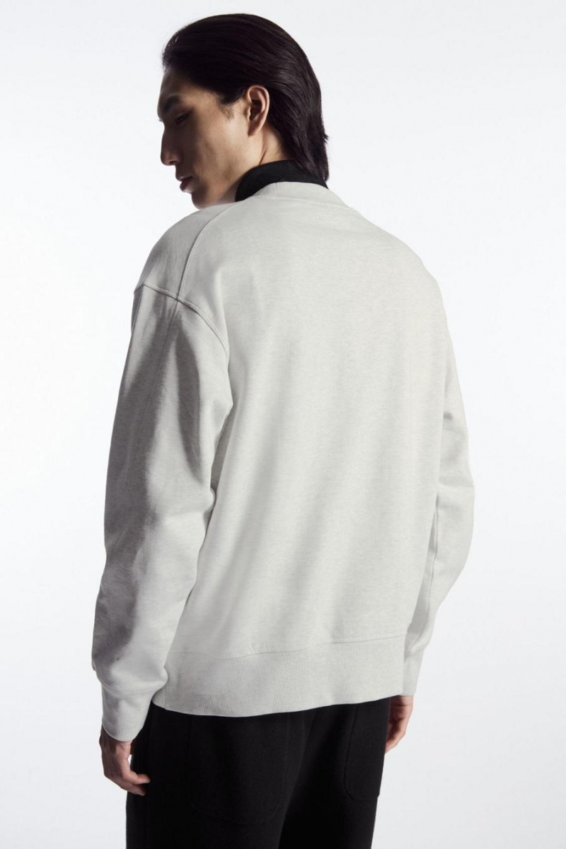 Sudadera COS Mock-neck Hombre Grises | 24036PMBK