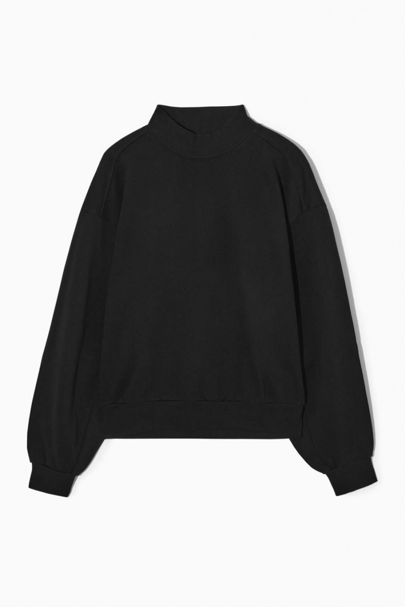 Sudadera COS Mock-neck Mujer Negros | 17439BCKF