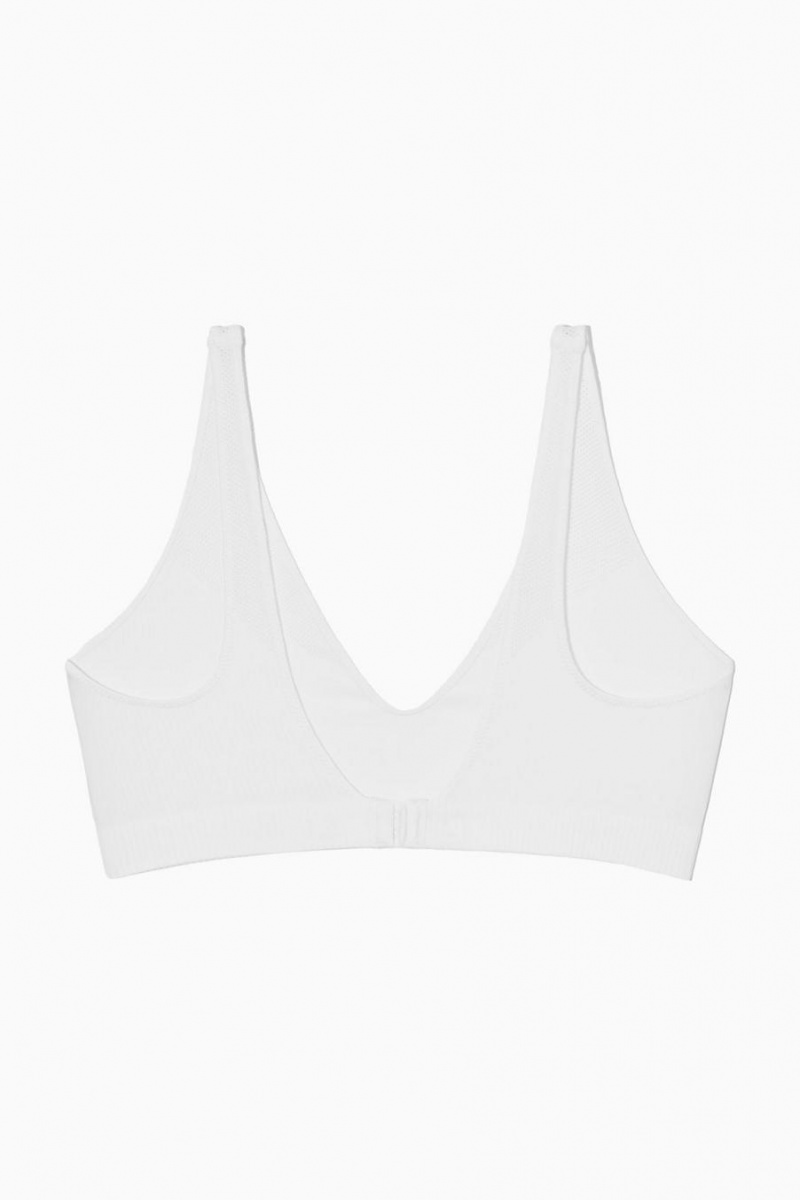 Sujetador COS Seamless Acanalado Mujer Blancos | 62840DXTL