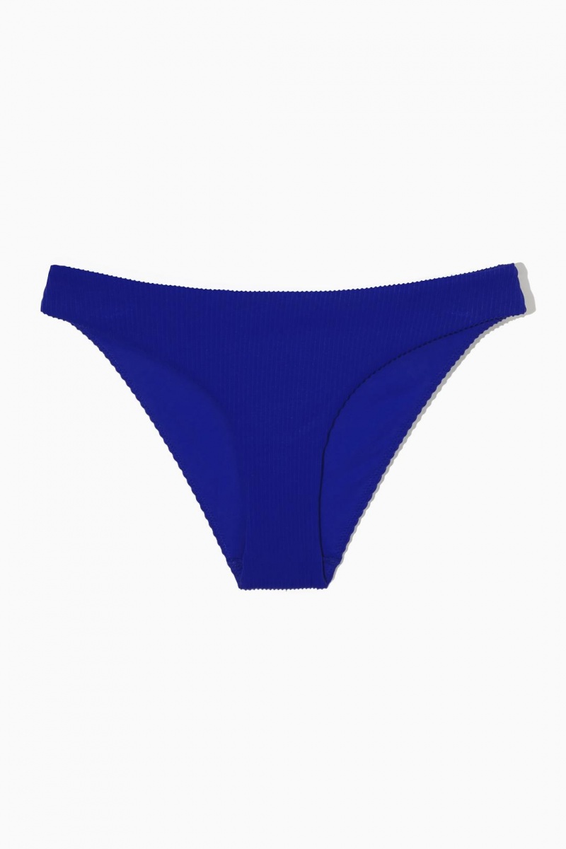 Trajes De Baño COS Classic Acanalado Bikini Briefs Mujer Azules Claro | 85201XIOC