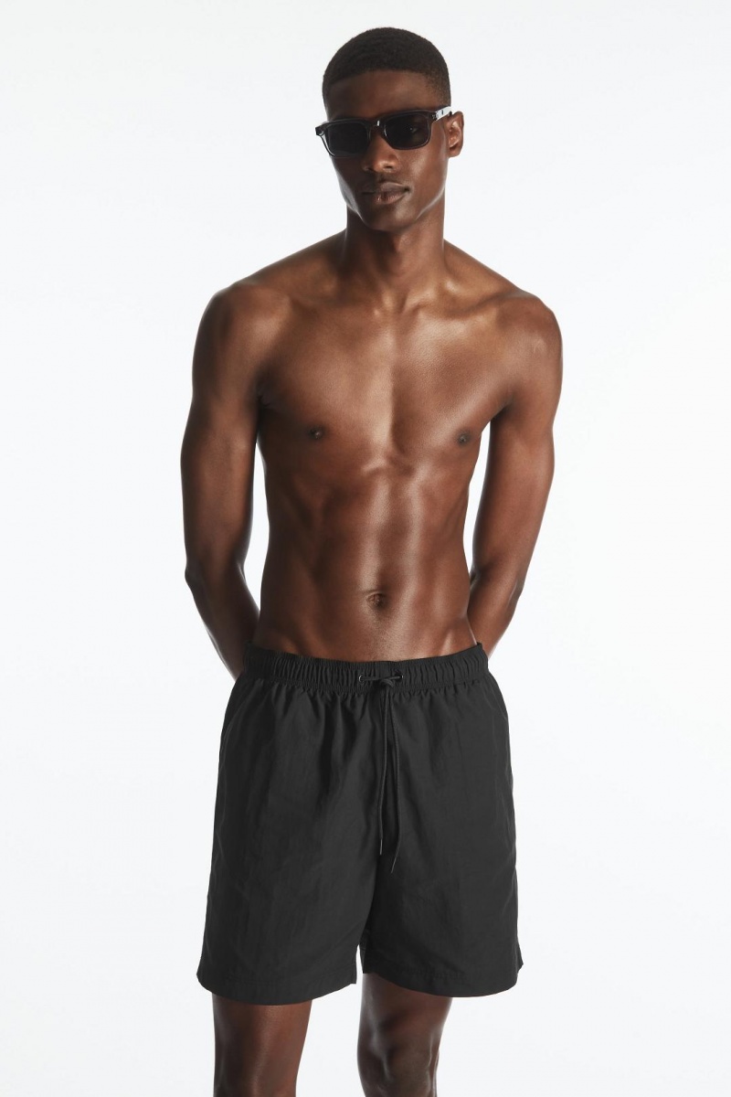 Trajes De Baño COS Nylon Drawstring Shorts Hombre Negros | 28469HVYO