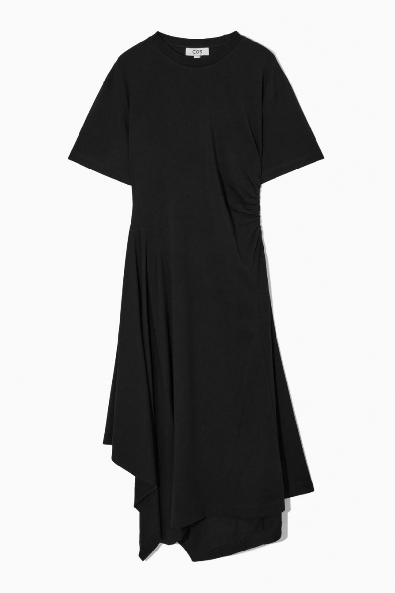 Vestido COS Asymmetric T-shirt Mujer Negros | 69857CZXV