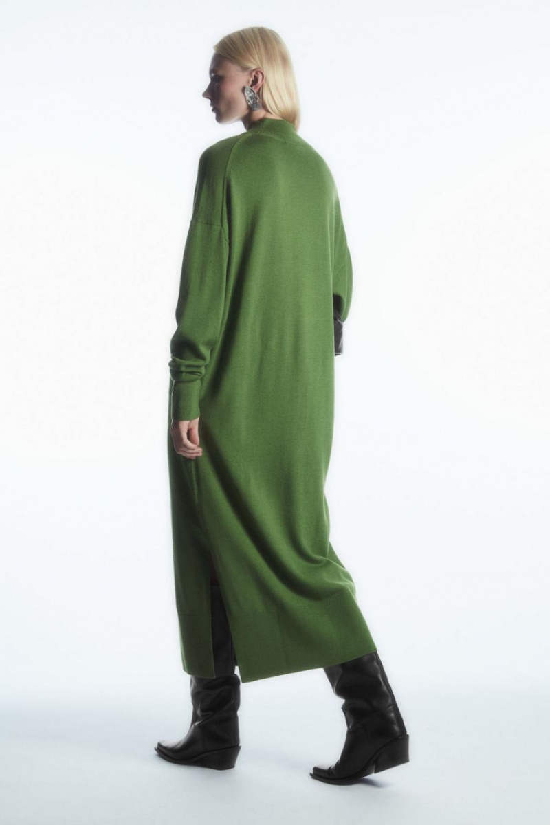 Vestido COS Ligeros Merino-wool Turtleneck Mujer Verdes | 48109KEVN