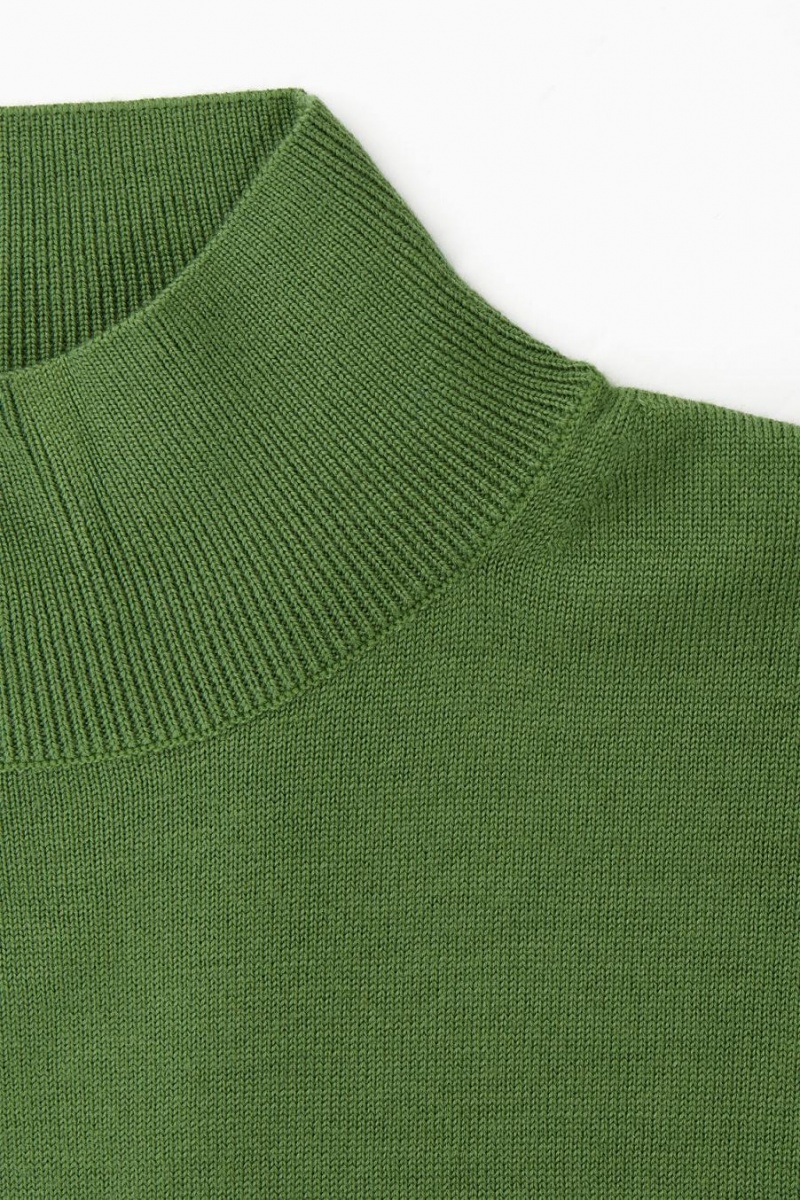 Vestido COS Ligeros Merino-wool Turtleneck Mujer Verdes | 48109KEVN