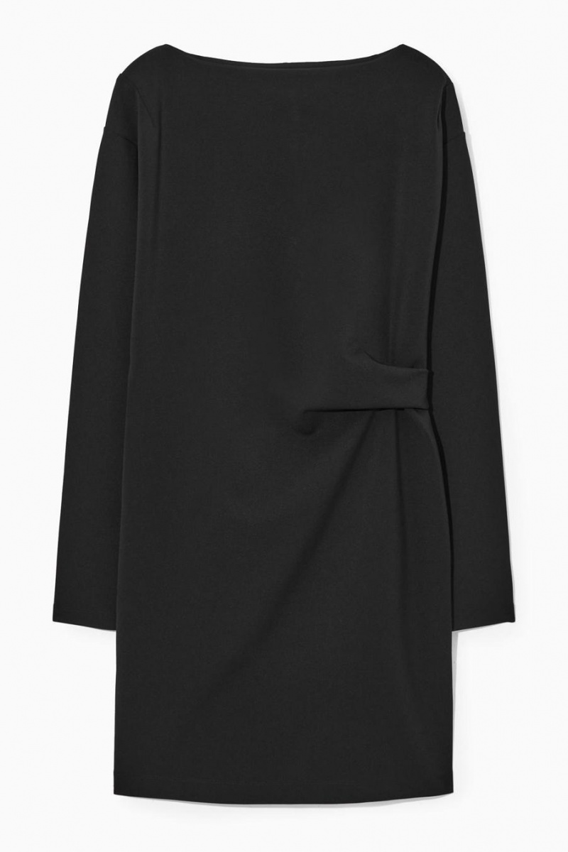 Vestido COS Long-sleeved Asymmetric Mini Mujer Negros | 36271XEUT